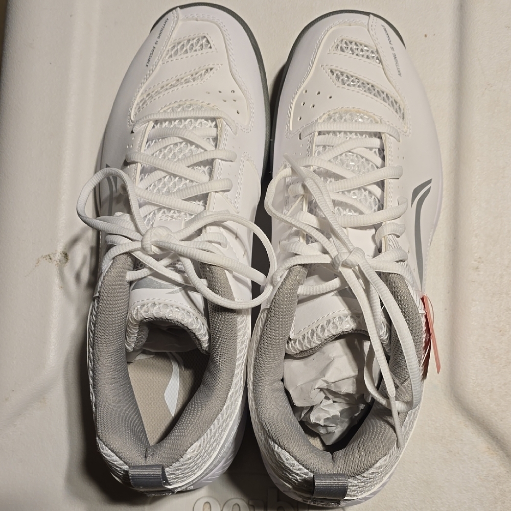 White and Gray Athletic Shoes
